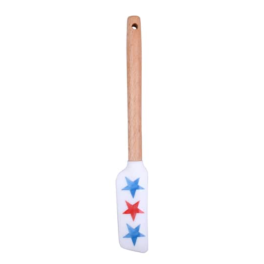 Mini Red, White & Blue Stars Silicone Jar Spatula by Makery™